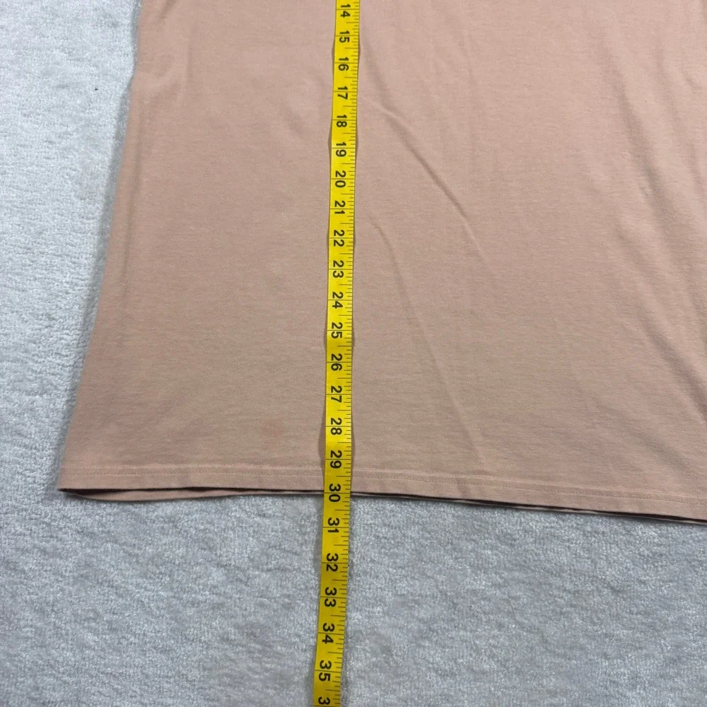 Champion Heritage Graphic T-Shirt Mens Large Tan Salmon Script Logo Cotton T1919 - Picture 5 of 8
